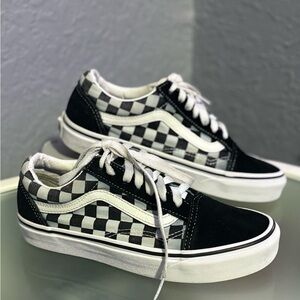 Vans Checkerboard Black and White Sneakers